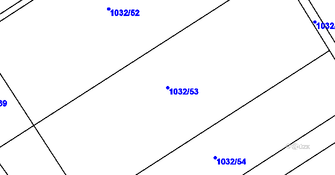 Parcela st. 1032/53 v KÚ Senice na Hané, Katastrální mapa