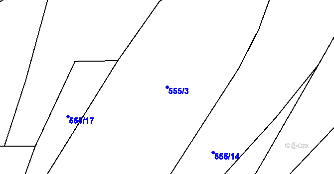 Parcela st. 555/3 v KÚ Seninka, Katastrální mapa