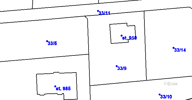 Parcela st. 33/15 v KÚ Senohraby, Katastrální mapa