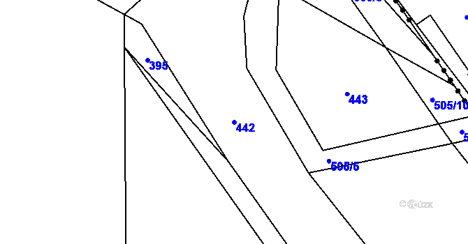 Parcela st. 442 v KÚ Senohraby, Katastrální mapa