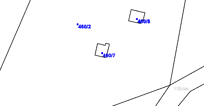 Parcela st. 460/7 v KÚ Senohraby, Katastrální mapa