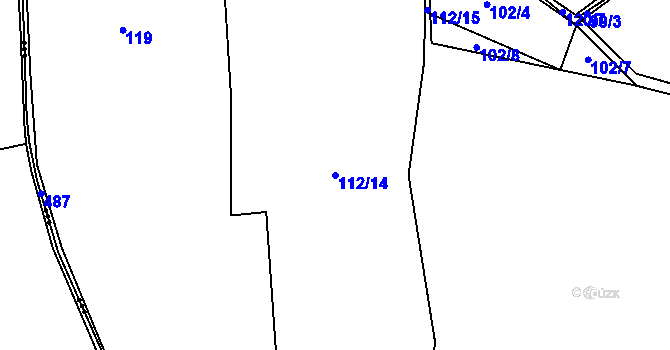 Parcela st. 112/14 v KÚ Senohraby, Katastrální mapa