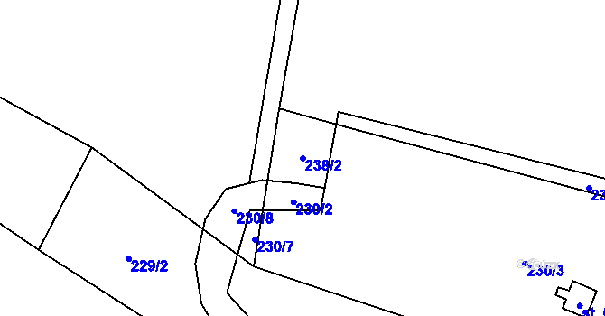 Parcela st. 238/2 v KÚ Senohraby, Katastrální mapa