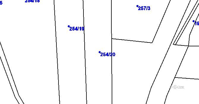 Parcela st. 254/20 v KÚ Senohraby, Katastrální mapa