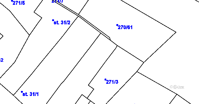 Parcela st. 30 v KÚ Nouzov u Senomat, Katastrální mapa