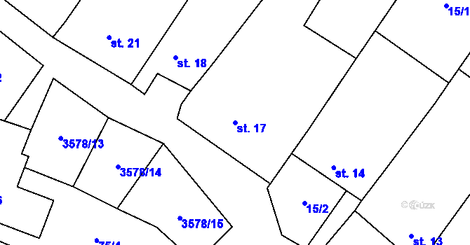 Parcela st. 17 v KÚ Senorady, Katastrální mapa