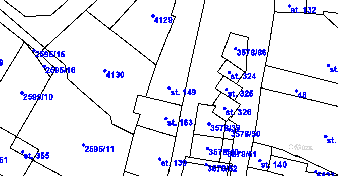 Parcela st. 149 v KÚ Senorady, Katastrální mapa