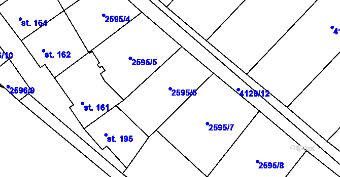 Parcela st. 2595/6 v KÚ Senorady, Katastrální mapa