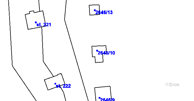Parcela st. 2646/10 v KÚ Senorady, Katastrální mapa
