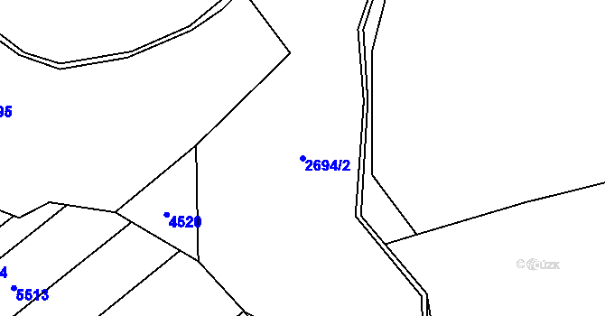Parcela st. 2694/2 v KÚ Senorady, Katastrální mapa