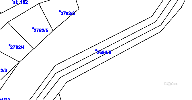 Parcela st. 2694/8 v KÚ Senorady, Katastrální mapa