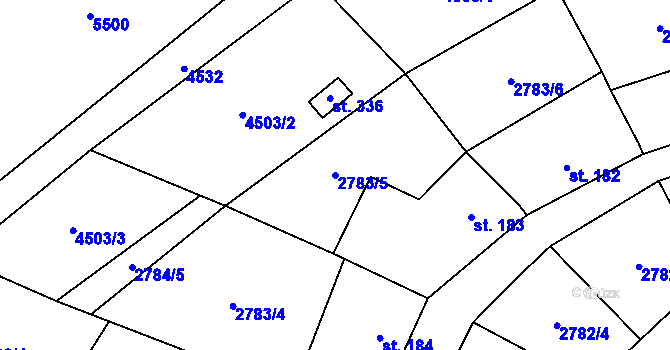 Parcela st. 2783/5 v KÚ Senorady, Katastrální mapa