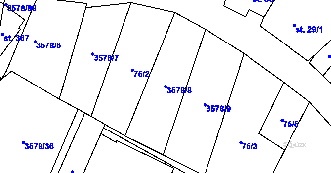 Parcela st. 3578/8 v KÚ Senorady, Katastrální mapa