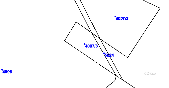 Parcela st. 4007/3 v KÚ Senorady, Katastrální mapa