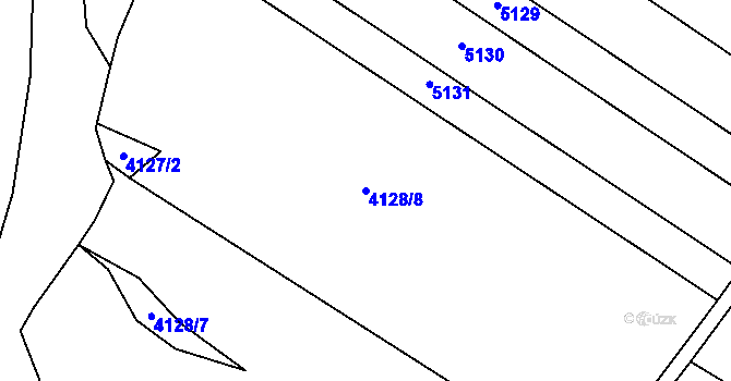 Parcela st. 4128/8 v KÚ Senorady, Katastrální mapa