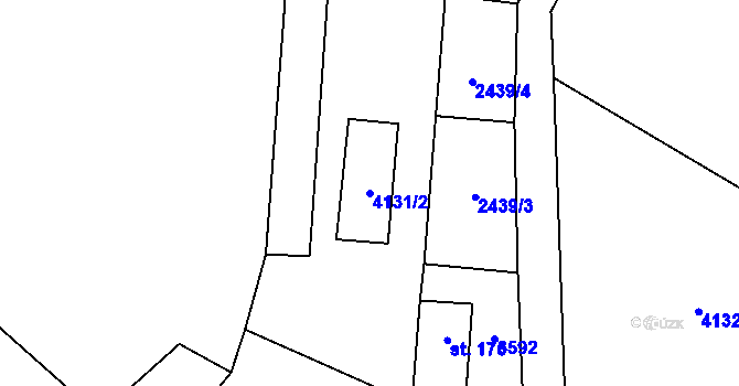 Parcela st. 4131/2 v KÚ Senorady, Katastrální mapa