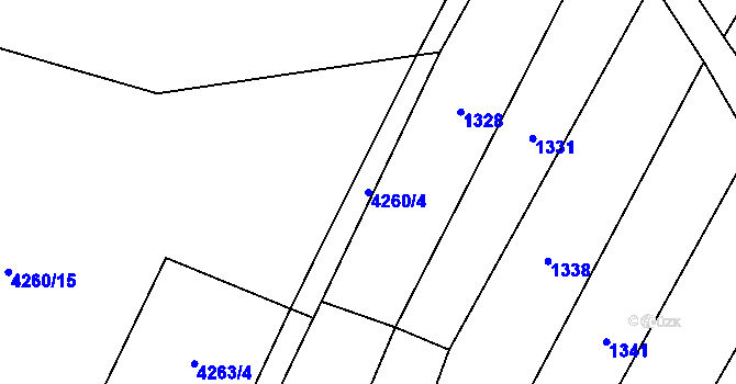 Parcela st. 4260/4 v KÚ Senorady, Katastrální mapa