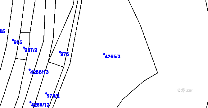 Parcela st. 4265/3 v KÚ Senorady, Katastrální mapa