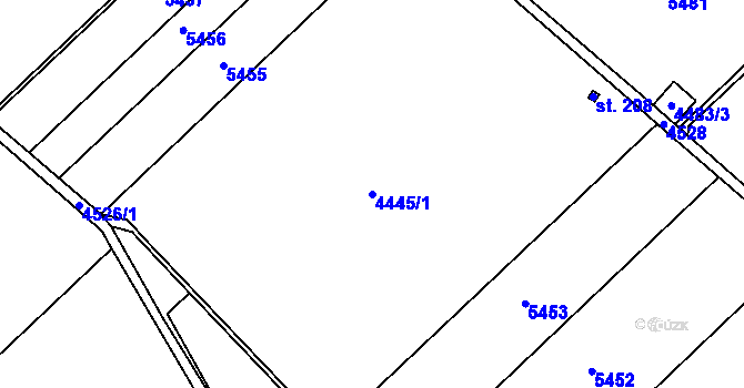 Parcela st. 4445/1 v KÚ Senorady, Katastrální mapa
