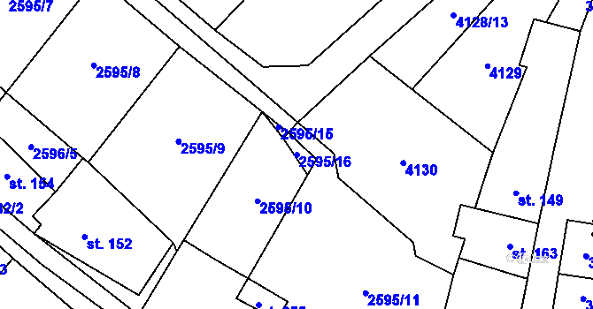 Parcela st. 2595/16 v KÚ Senorady, Katastrální mapa