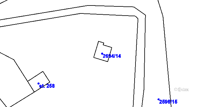 Parcela st. 2694/14 v KÚ Senorady, Katastrální mapa