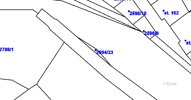 Parcela st. 2694/23 v KÚ Senorady, Katastrální mapa