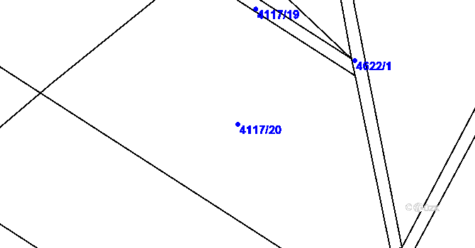 Parcela st. 4117/20 v KÚ Senorady, Katastrální mapa
