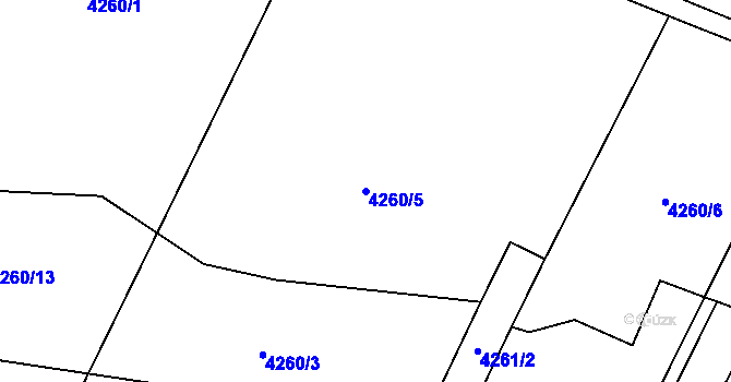 Parcela st. 4260/5 v KÚ Senorady, Katastrální mapa