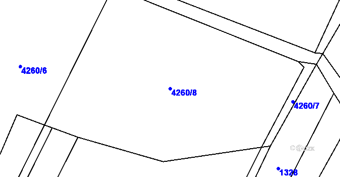 Parcela st. 4260/8 v KÚ Senorady, Katastrální mapa