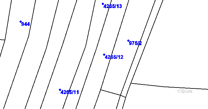 Parcela st. 4265/12 v KÚ Senorady, Katastrální mapa