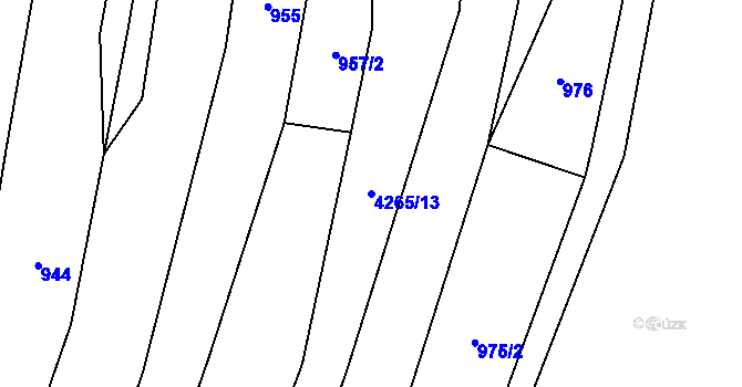 Parcela st. 4265/13 v KÚ Senorady, Katastrální mapa
