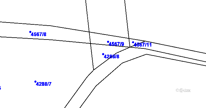 Parcela st. 4288/8 v KÚ Senorady, Katastrální mapa