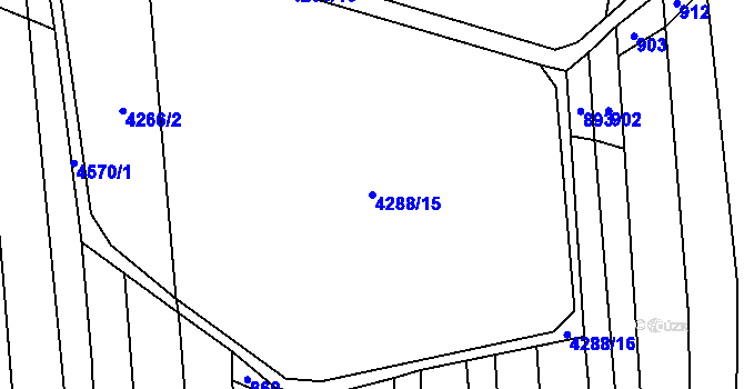 Parcela st. 4288/15 v KÚ Senorady, Katastrální mapa
