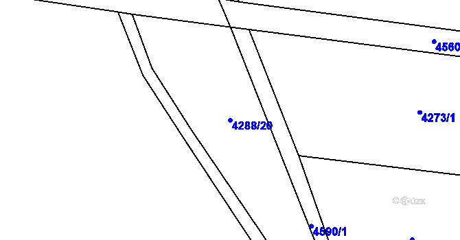 Parcela st. 4288/20 v KÚ Senorady, Katastrální mapa