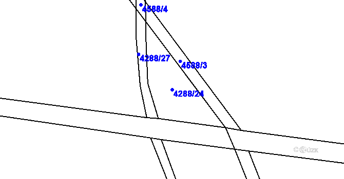 Parcela st. 4288/24 v KÚ Senorady, Katastrální mapa