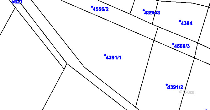 Parcela st. 4391/1 v KÚ Senorady, Katastrální mapa
