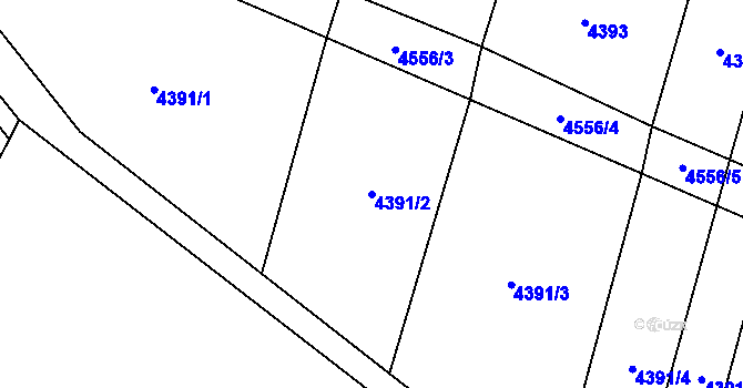 Parcela st. 4391/2 v KÚ Senorady, Katastrální mapa