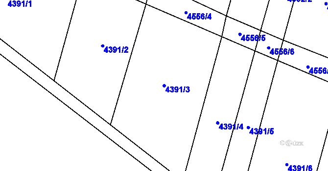 Parcela st. 4391/3 v KÚ Senorady, Katastrální mapa