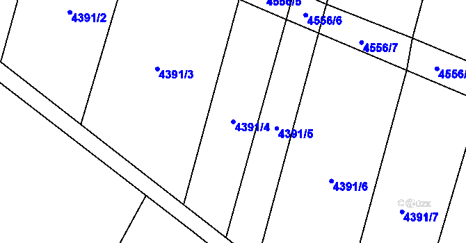 Parcela st. 4391/4 v KÚ Senorady, Katastrální mapa
