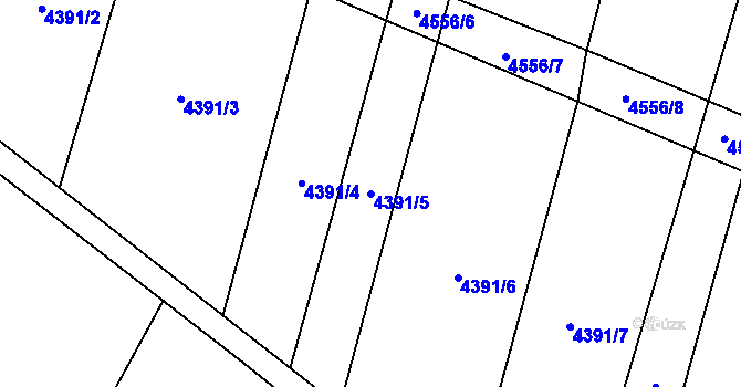 Parcela st. 4391/5 v KÚ Senorady, Katastrální mapa