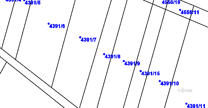 Parcela st. 4391/8 v KÚ Senorady, Katastrální mapa