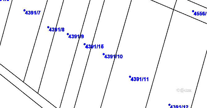 Parcela st. 4391/10 v KÚ Senorady, Katastrální mapa