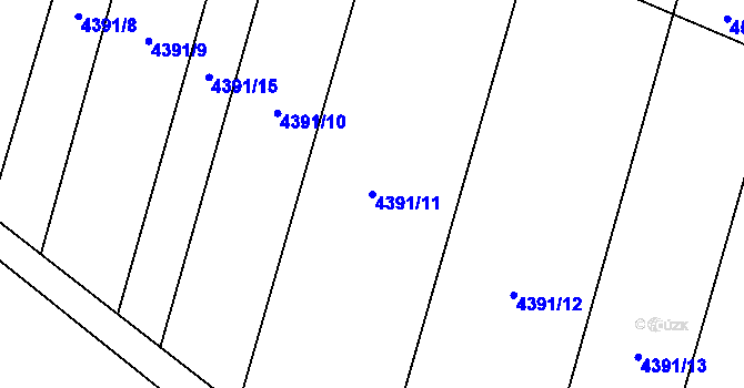 Parcela st. 4391/11 v KÚ Senorady, Katastrální mapa