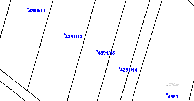 Parcela st. 4391/13 v KÚ Senorady, Katastrální mapa