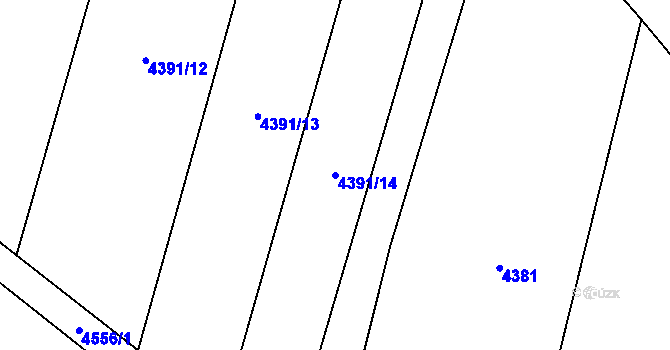 Parcela st. 4391/14 v KÚ Senorady, Katastrální mapa