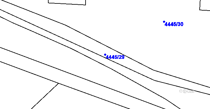 Parcela st. 4445/29 v KÚ Senorady, Katastrální mapa