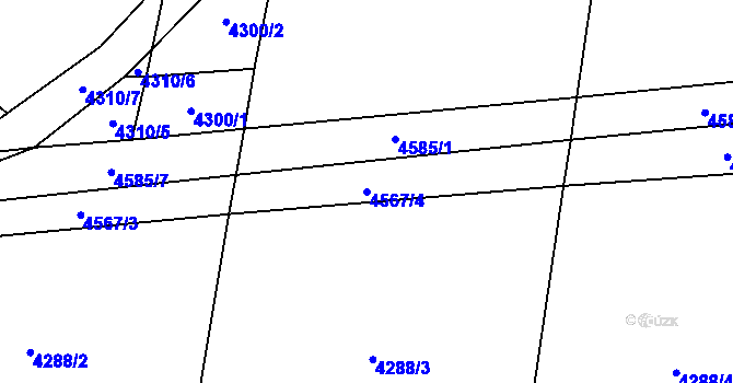 Parcela st. 4567/4 v KÚ Senorady, Katastrální mapa