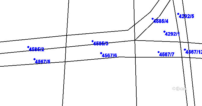 Parcela st. 4567/6 v KÚ Senorady, Katastrální mapa