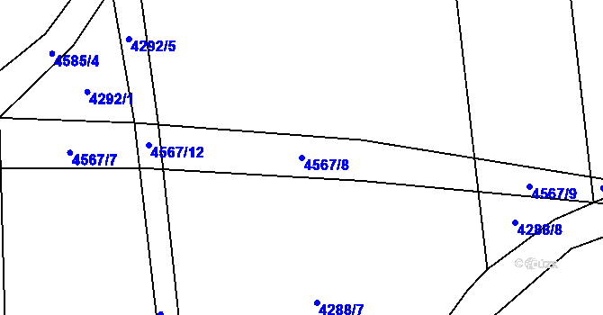Parcela st. 4567/8 v KÚ Senorady, Katastrální mapa