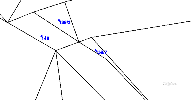 Parcela st. 139/7 v KÚ Nečice, Katastrální mapa
